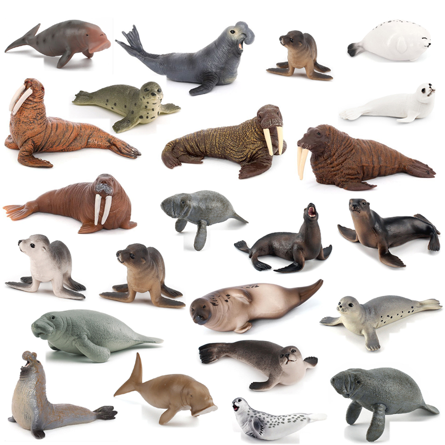 Kids Education Picture - Realistyczne figurki: Dugong, Manatee, Morski Łoś,