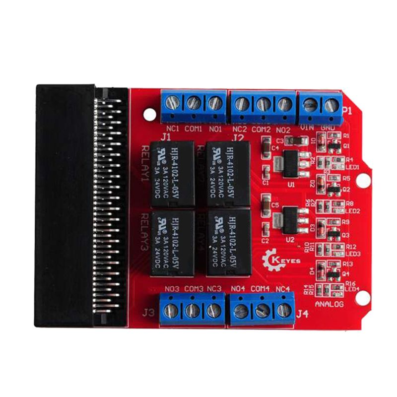 Kids Education Channel - Moduł przekaźnikowy TCE Microbit 4-kanałowy, 5V,