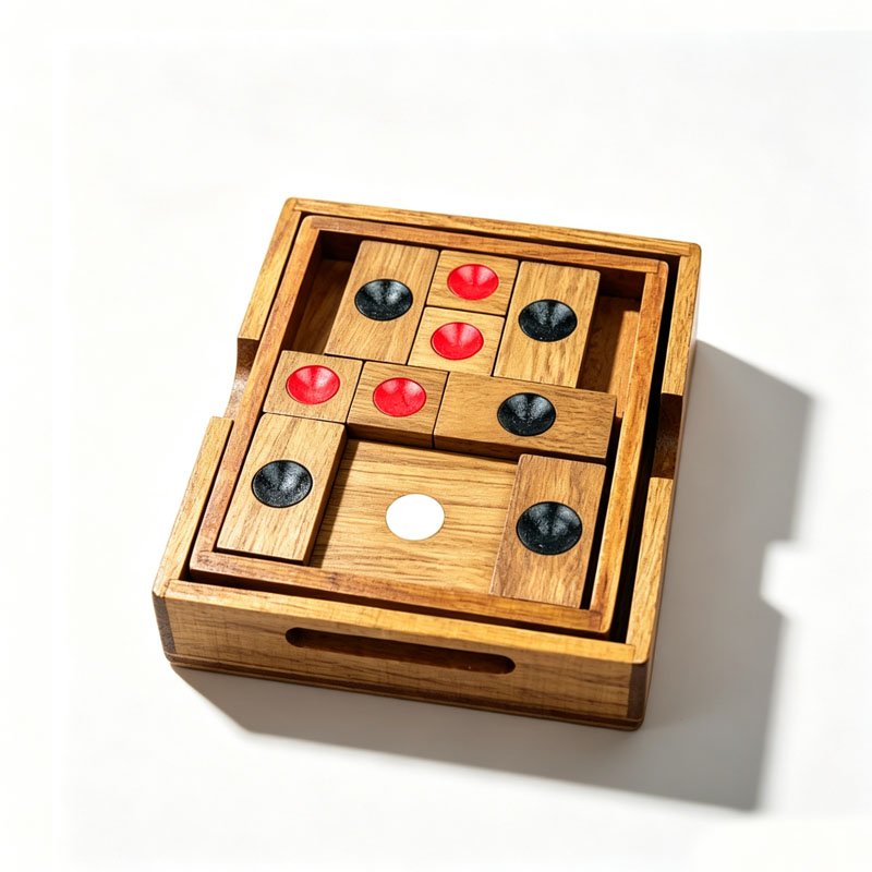 Brain Teaser Cube - Klasyczna układanka HuaRongDao, drewniane łamigłówki z