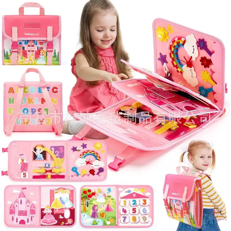 Kids Education Learning - Tablica Manipulacyjna z Filcu Księżniczka Montessori,