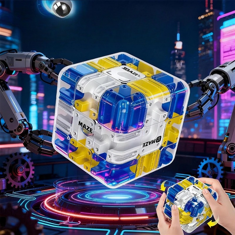 Brain Teaser Cube - 1-10 SZTUK Kostka Labirynt 3D -