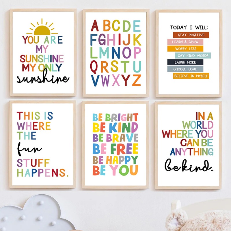English Kids Education - Plakat edukacyjny dla dzieci: alfabet, cyfry,