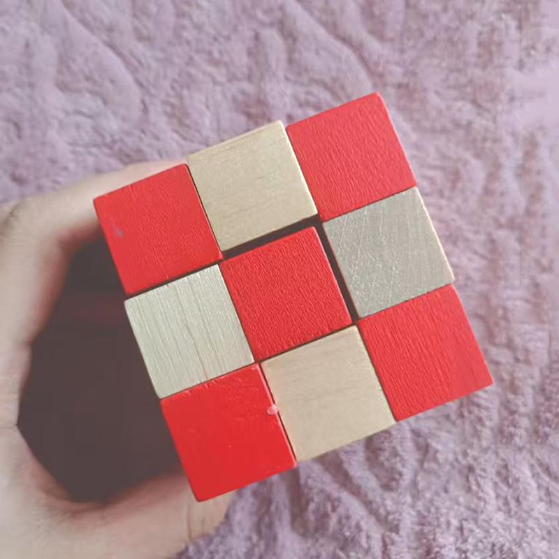 Drewniana kubek-puzzle w kszta – Brain Teaser Cube recenzja i cena