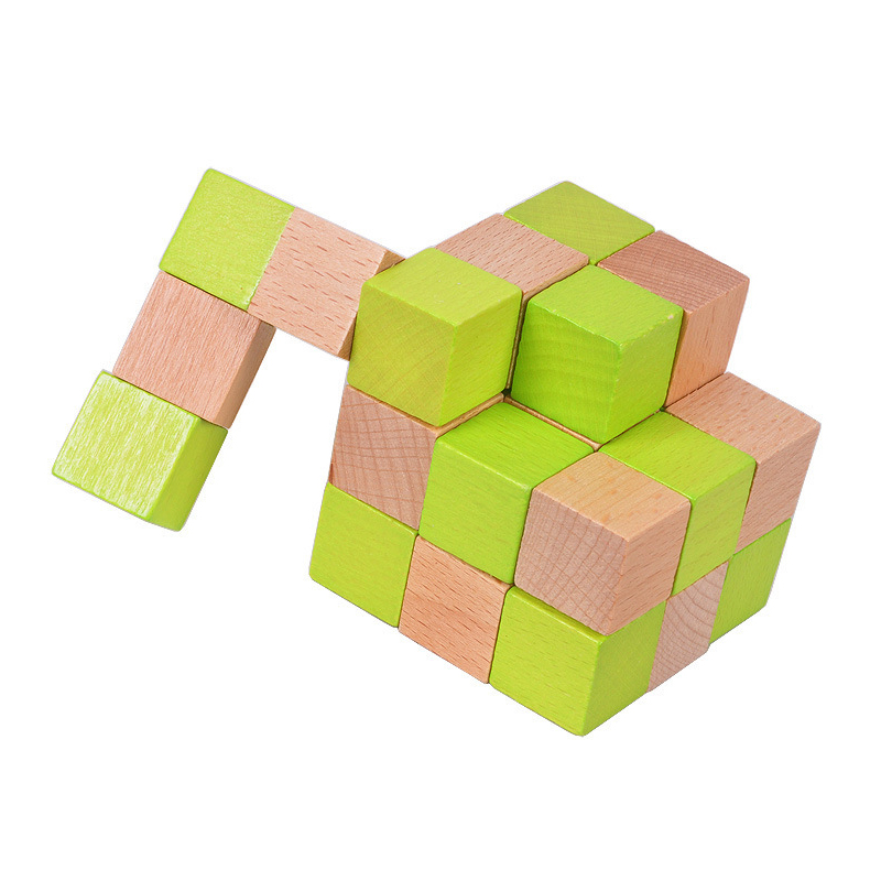 Drewniana kubek-puzzle w kszta – Brain Teaser Cube recenzja i cena